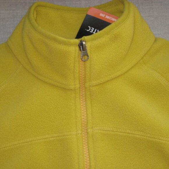 NWT Lands' End Polartec Aircore 200 Fleece Jacket LP Yellow Gold Full Zip Petite - Picture 11 of 14